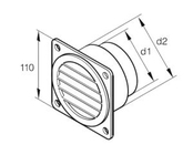 Výdech Eberspacher 75 mm otočný 45° - 221050892100