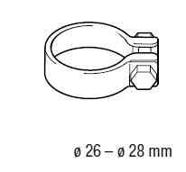 Výfuková svorka/ spona výfuku 26-28 mm 221000500500