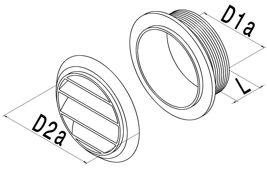Výdech Webasto D=60mm 45st bílý 1320205 / 9012295