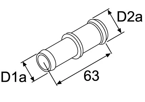 Propojka vodní hadice 18 mm /18 mm plast 1314327/ 9006211