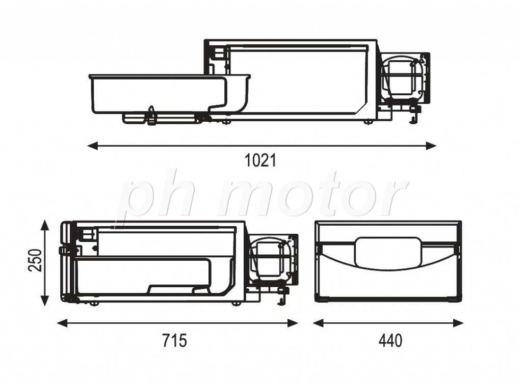 Vestavná kompresorová autochladnička TB36AM Indel B 12/24V, 36l termostat